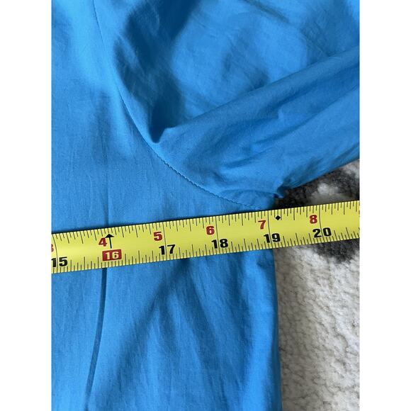 OLIVIA JAMES THE LABEL Chloe Mykonos Blue Ruffle Flounce Hem Dress - Picture 14 of 15